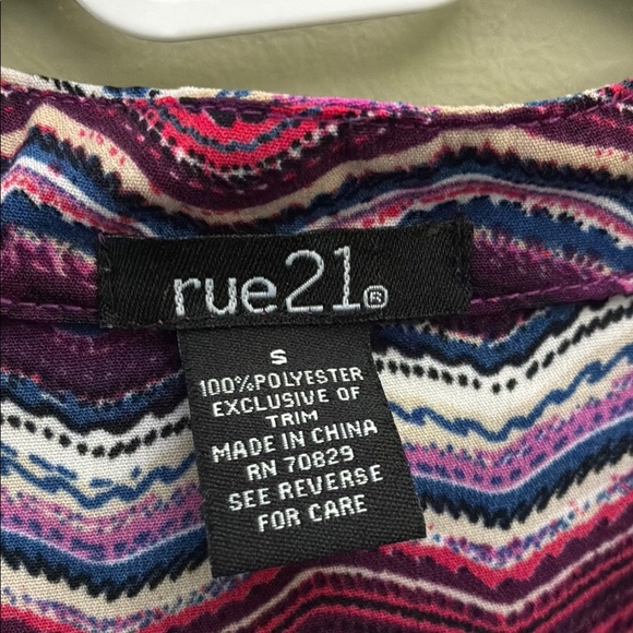 Rue21 Blue and Purple Long Sleeve Sweater Dress - Picture 2 of 15
